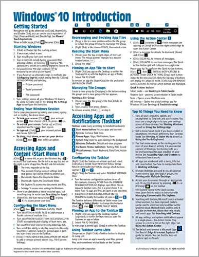 Book Cover Windows 10 Introduction Quick Reference Guide (Cheat Sheet of Instructions, Tips & Shortcuts - Laminated) Updated May 2021
