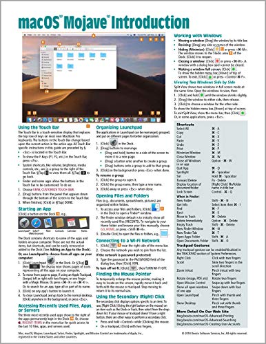 Book Cover macOS Mojave Introduction Quick Reference Guide (Cheat Sheet of Instructions, Tips & Shortcuts - Laminated Guide)