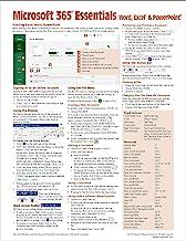 Book Cover Microsoft 365 (Office 365) Essentials Quick Reference Guide - Windows Version (Cheat Sheet of Instructions, Tips & Shortcuts - Laminated Card)