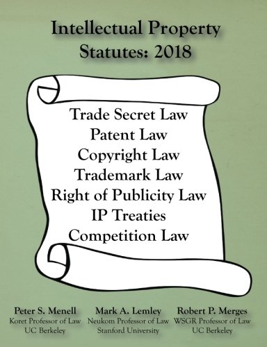 Book Cover Intellectual Property Statutes 2018