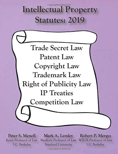 Book Cover Intellectual Property Statutes 2019