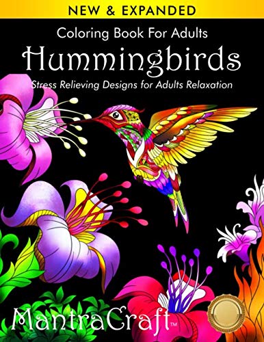 Book Cover Coloring Book for Adults: Hummingbirds: Stress Relieving Designs for Adults Relaxation