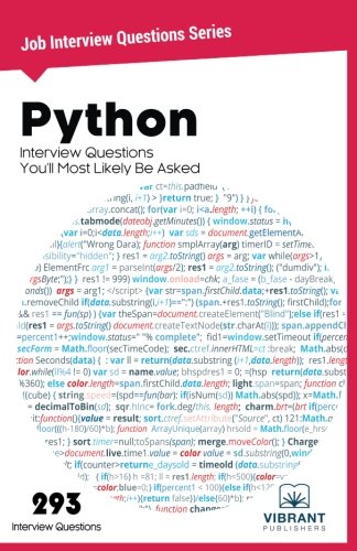 Book Cover Python Interview Questions You'll Most Likely Be Asked (Job Interview Questions Series)