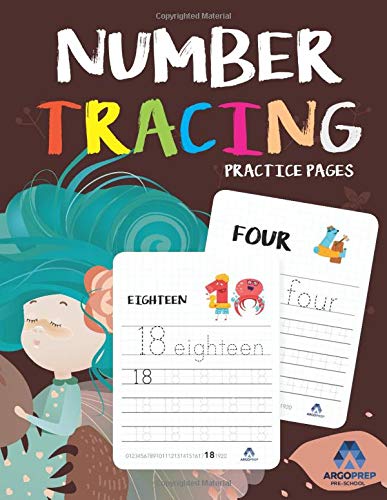 Book Cover Number Tracing Book for Preschoolers: Ages 3+ and weekly FREE Bonuses