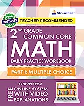 Book Cover 2nd Grade Common Core Math: Daily Practice Workbook - Part I: Multiple Choice | 1000+ Practice Questions and Video Explanations | Argo Brothers