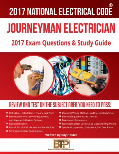 Book Cover 2017 Journeyman Electrician Exam Questions and Study Guide
