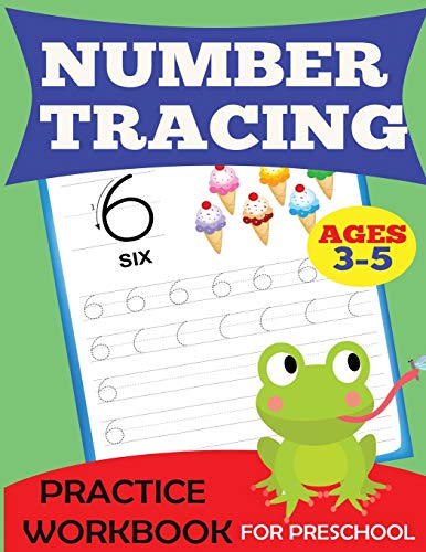 Book Cover Number Tracing Practice Workbook: Preschool Tracing Numbers Book, Ages 3-5 (Preschool Workbooks)