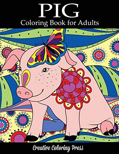 Book Cover Pig Coloring Book (Animal Coloring Books for Adults)