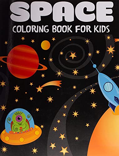 Book Cover Space Coloring Book for Kids: Fantastic Outer Space Coloring with Planets, Astronauts, Space Ships, Rockets (Children's Coloring Books)