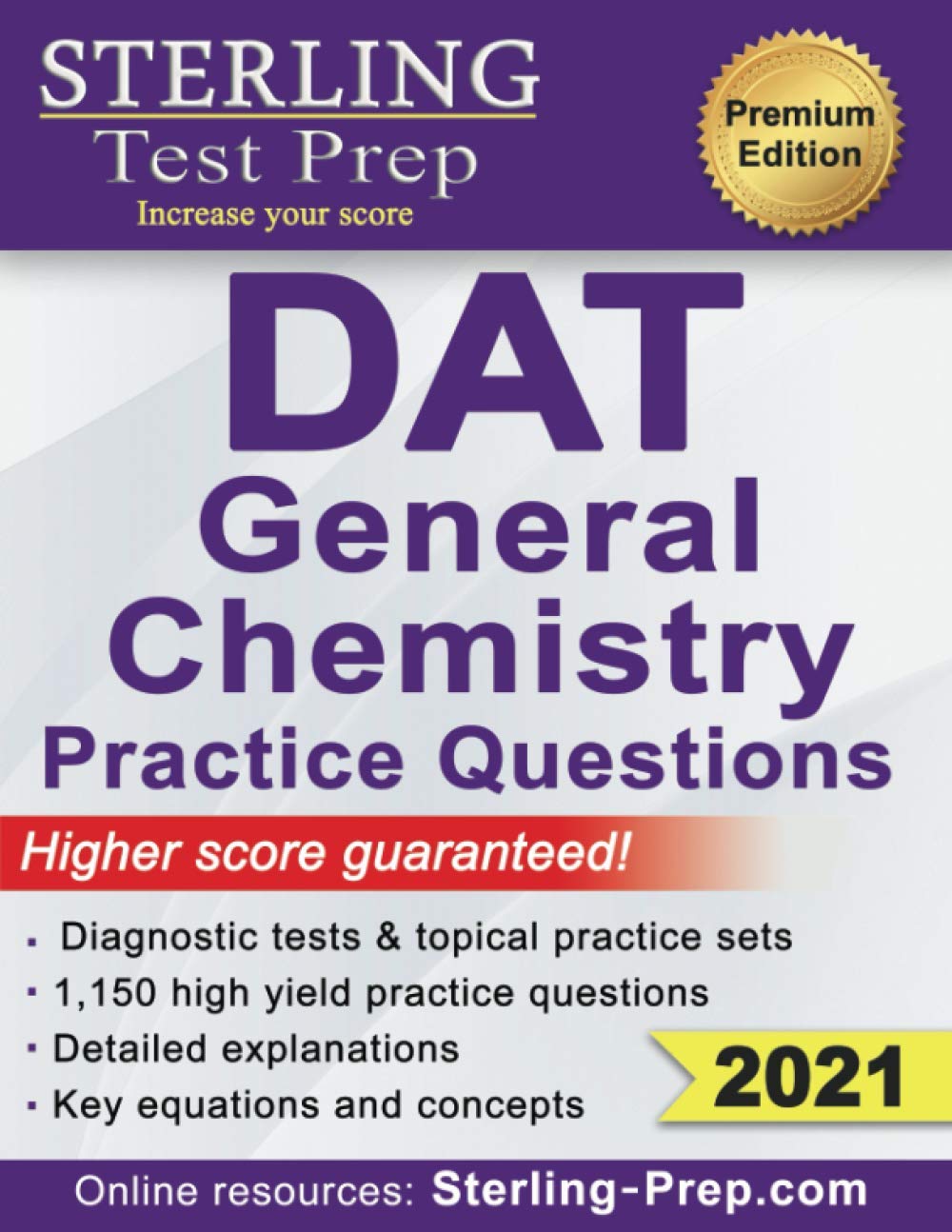 Book Cover Sterling Test Prep DAT General Chemistry Practice Questions: High Yield DAT General Chemistry Questions