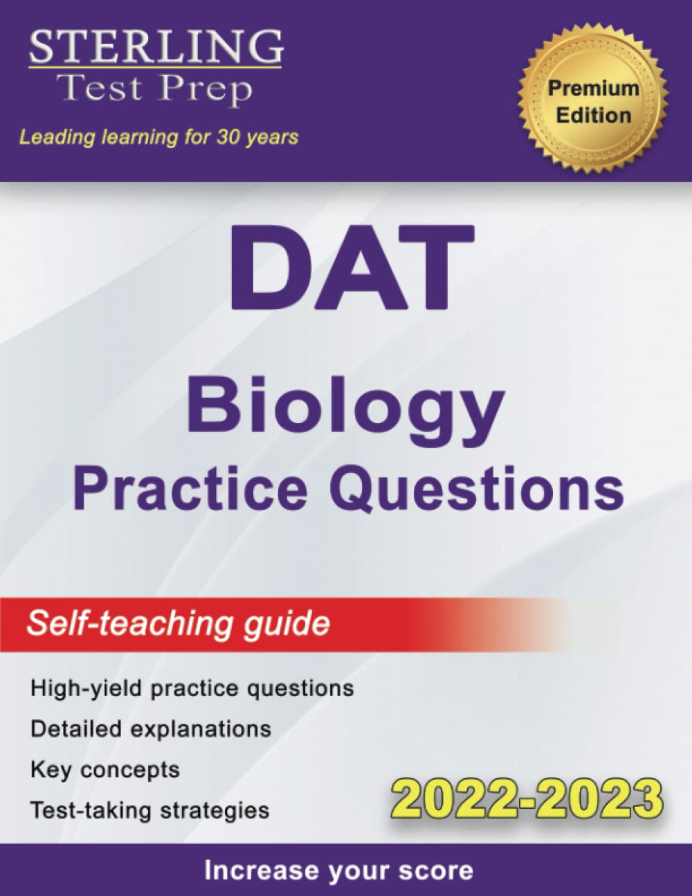 Book Cover Sterling Test Prep DAT Biology Practice Questions: High Yield DAT Biology Questions