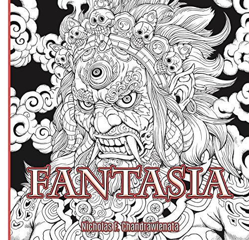 Book Cover Fantasia Anti-Stress Adult Coloring Book - 3rd US Edition - Single Sided