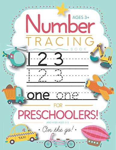 Book Cover Number Tracing Book for Preschoolers and Kids Ages 3-5: Trace Numbers Practice Workbook for Pre K, Kindergarten and Kids Ages 3-5 (Math Activity Book)