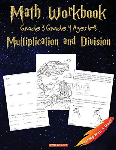Book Cover The Unofficial Harry Potter Coloring Math Book Multiplication & Division (A) Ages 8+: Multiplying & Dividing within 1000 without Regrouping, Word ... more!: Harry Potter Coloring Book Unofficial