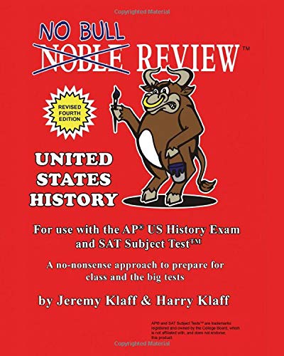 Book Cover No Bull Review - For Use with the AP US History Exam and SAT Subject Test