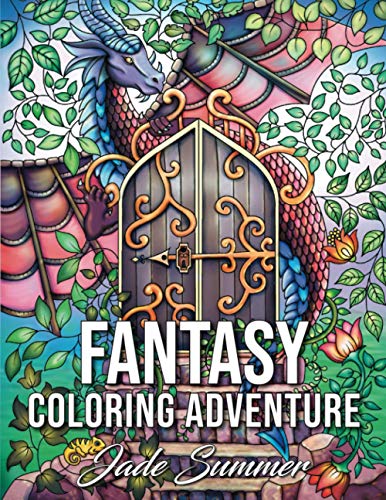 Book Cover Fantasy Coloring Adventure: A Magical World of Fantasy Creatures, Enchanted Animals, and Whimsical Scenes