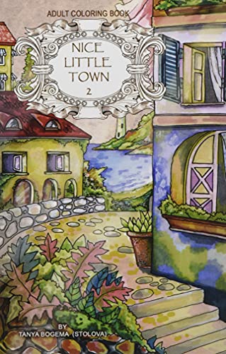 Book Cover Adult coloring book: Nice Little Town