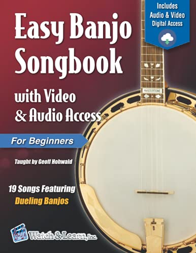 Book Cover Easy Banjo Songbook for Beginners with Video & Audio Access