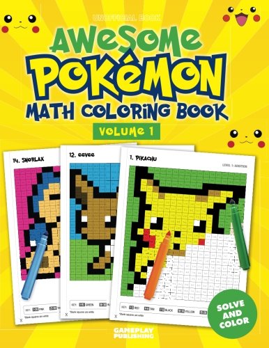 Book Cover Awesome Pokemon Math Coloring Book