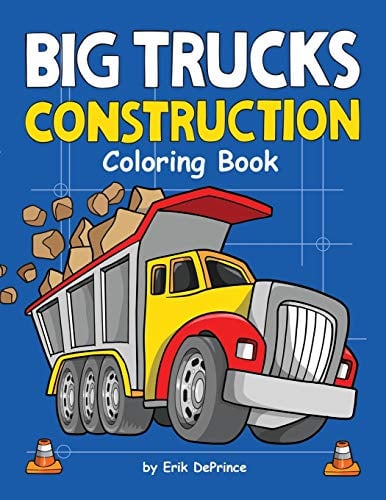 Book Cover Big Trucks Construction Coloring Book