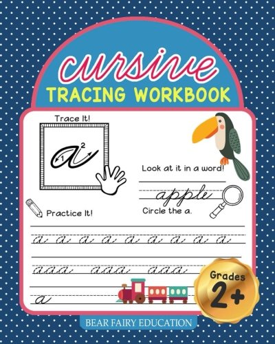 Book Cover Cursive Handwriting Workbook for 3rd 4th 5th Grader: Alphabet Letter Cursive Tracing Book, Cursive handwriting workbook for kids, Cursive writing practice book