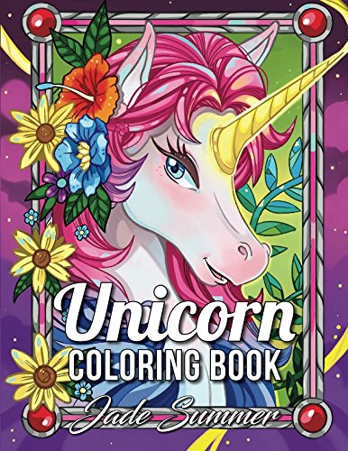 Book Cover Unicorn Coloring Book: An Adult Coloring Book with Magical Animals, Cute Princesses, and Fantasy Scenes for Relaxation
