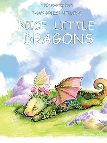 Book Cover Adult Coloring Book: Nice Little Dragons (Volume 1)