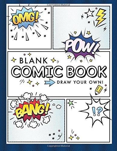 Book Cover Blank Comic Book (Draw Your Own Comics): A Large Notebook and Sketchbook for Kids and Adults to Draw Comics and Journal