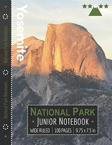 Book Cover Yosemite National Park Junior Notebook: Wide Ruled Adventure Notebook for Kids and Junior Rangers