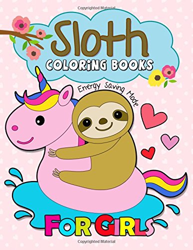 Book Cover Sloth Coloring Book for Girls: Kawaii and Cute Sloth Design to color