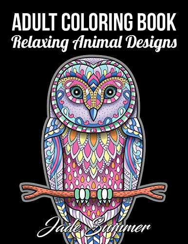 Book Cover Adult Coloring Book: 50 Relaxing Animal Designs with Mandala Inspired Patterns for Stress Relief