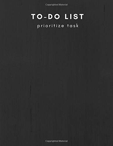 Book Cover To-Do List Prioritize Task: Personal and Business Activities with Level of Importance, Things to Accomplish, Easy Glance, 8.5x11 inch, Cream Paper (Daily To-Do List)