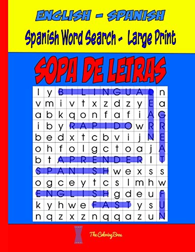 Book Cover Spanish Word Search Large Print: SOPA de LETRAS (Word Find Puzzles For Adults & Kids) (Volume 1) (Spanish Edition)