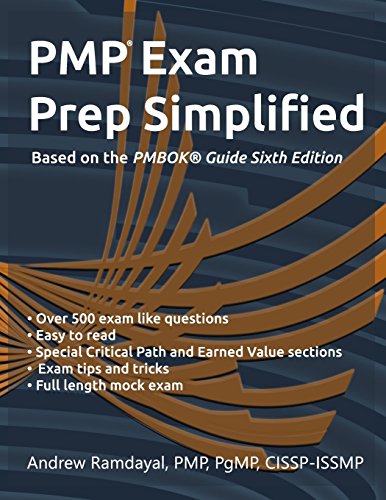 Book Cover PMP Exam Prep Simplified: Based on PMBOKÂ® Guide Sixth Edition