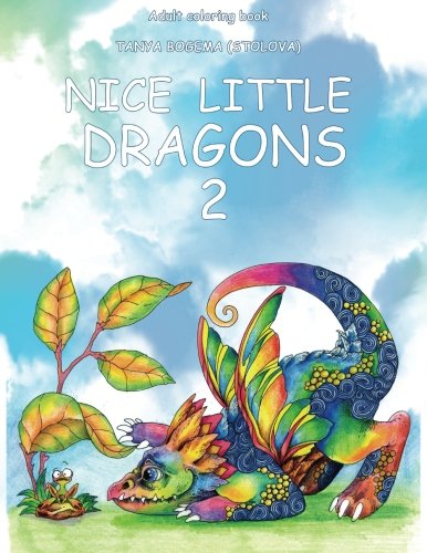 Book Cover Nice Little Dragons: Adult Coloring Book (Coloring pages for relaxation, Stress Relieving Coloring Book) (Volume 2)