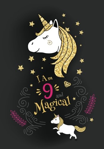 Book Cover I'm 9 Magical: Cute Unicorn Journal/Notebook Happy Birthday Gift for 9 Year Old Girls(Lined Diary)