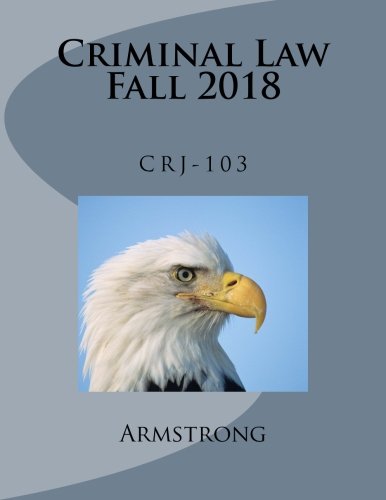 Book Cover Criminal Law (Crj-103) - Fall 2018