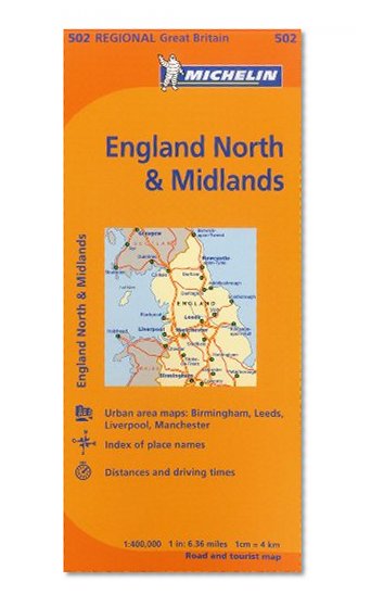 Book Cover England North & The Midlands 502 (Maps/Regional (Michelin))