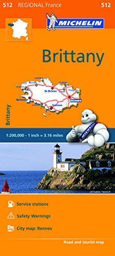 Book Cover Michelin Regional Maps: France: Brittany Map 512 (Michelin Regional France)