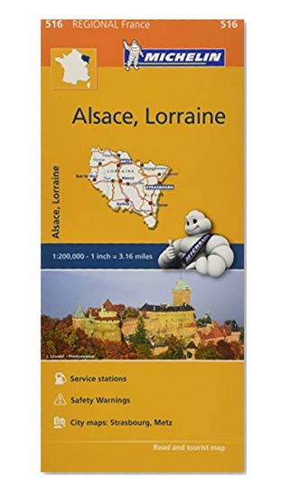 Book Cover Michelin Regional Maps: France: Alsace, Lorraine Map 516 (Michelin Regional France)