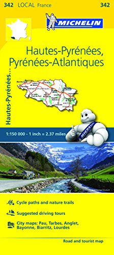 Michelin FRANCE: Hautes-Pyrénées, Pyrénées Atlantiques Map 342 (Maps/Local (Michelin))