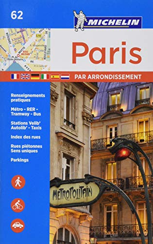 Book Cover Michelin Paris by Arrondissements Pocket Atlas #62 (Michelin Map & Guide Series)