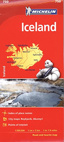 Michelin Iceland Map 750 (Michelin Map)