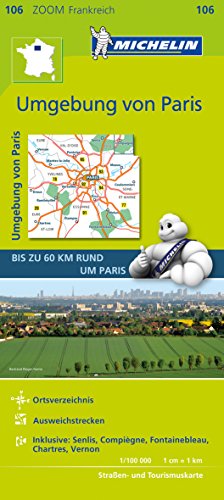 Michelin Zoomkarte Paris und Umgebung 1 : 100 000: Straßen- und Tourismuskarte