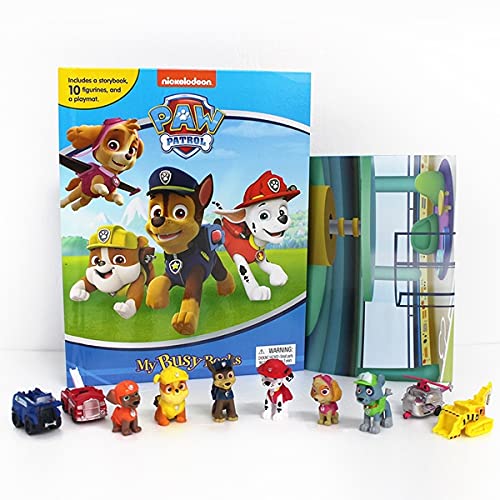Book Cover Nickelodeon Paw Patrol My Busy Book -10 Figurines and a Playmat