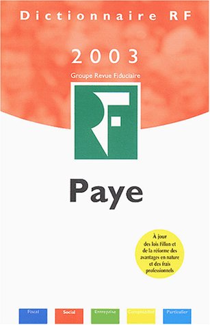 Dictionnaire de la paye 2003