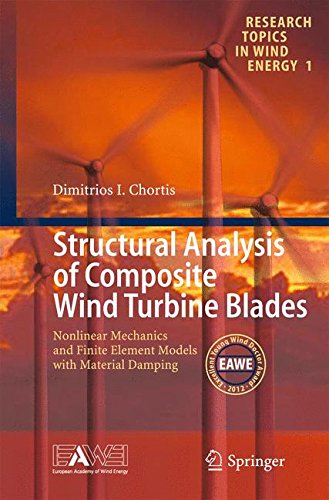 Structural Analysis of Composite Wind Turbine Blades: Nonlinear Mechanics and Finite Element Models With Material Damping