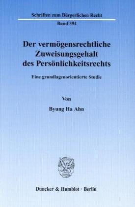 Der vermÃ¶gensrechtliche Zuweisungsgehalt des PersÃ¶nlichkeitsrechts
