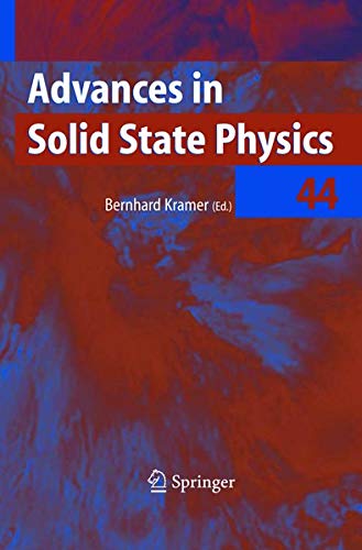 Advances in Solid State Physics (Advances in Solid State Physics, 44)