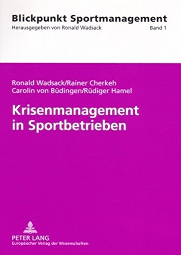 Book Cover Krisenmanagement in Sportbetrieben (Blickpunkt Sportmanagement) (German Edition)